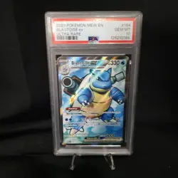 POKEMON 2023 151 BLASTOISE EX Ultra Rare 184/165 PSA 10 Gem Mint Full Art - Image 1