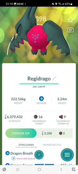 Pokemon Go Legendary Regidrago ( Low CP ) - Image 2