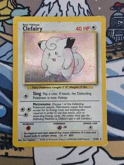 Clefairy 5/102 Holo Pokemon Base Unlimited - Image 1