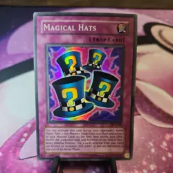 Yugioh! Magical Hats PSV-033 Super Rare 1st Edition DMG - Image 1