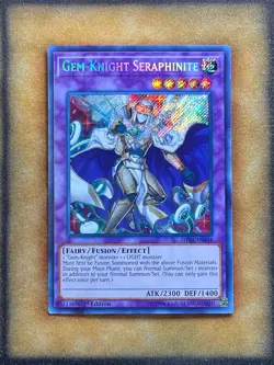 Yugioh Gem-Knight Seraphinite SHVA-EN048 Secret Rare 1st Ed NM - Image 1
