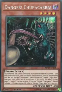 Yugioh-Danger! Chupacabra!-Secret Rare-1st Edition-MP19 EN138 (NM) - Image 1