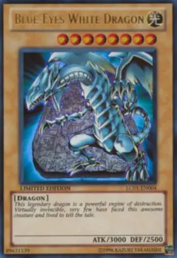 Yugioh-Blue-Eyes White Dragon-Ultra Rare-Limited Edition-LC01 EN004 (LP) - Image 1