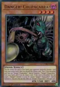 Yugioh-Danger! Chupacabra!-Ultra Rare-1st Edition-CYHO EN084 (LP) - Image 1