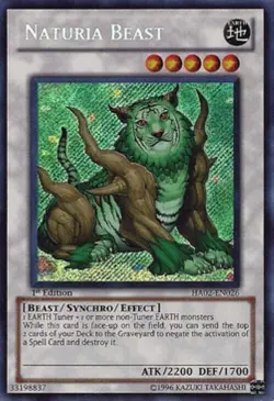 Yugioh-Naturia Beast-Secret Rare-1st Edition-HA02 EN026 (LP) - Image 1