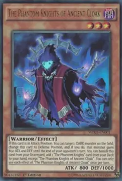 Yugioh-The Phantom Knights of Ancient Cloak-Ultra Rare-1st ED-WIRA EN001 (LP) - Image 1