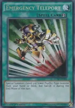 Yugioh-Emergency Teleport-Secret Rare-1st Edition-LC5D EN251 (LP) - Image 1