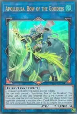 Yugioh-Apollousa, Bow of the Goddess-Ultra Rare-1st Edition-MP20 EN126 (NM) - Image 1
