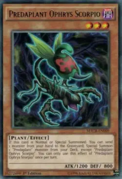 Yugioh-Predaplant Ophrys Scorpio-Rare-Mixed Editions-MACR EN009 (LP) - Image 1