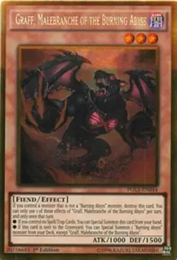 Yugioh-Graff, Malebranche of the Burning Abyss-Gold Rare-1st Ed-PGL3 EN044 (LP) - Image 1