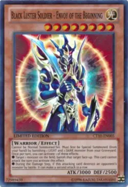 Yugioh-Black Luster Soldier-Envoy of the Beginning-Super Rare-Limited ED CT10 LP - Image 1