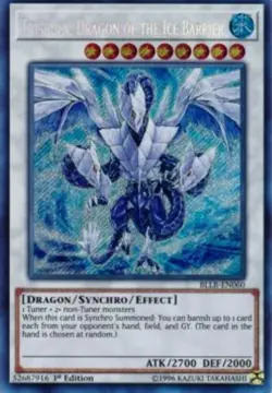 Yugioh-Trishula, Dragon of the Ice Barrier-Secret Rare-1st Ed-BLLR EN060 (LP) - Image 1