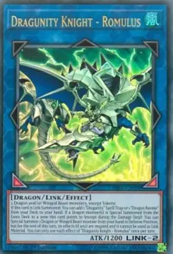 Yugioh-Dragunity Knight - Romulus-Ultra Rare-1st Edition-RIRA EN098 (NM) - Image 1