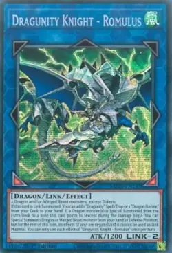 Yugioh-Dragunity Knight - Romulus-Secret Rare-1st Edition-MP20 EN145 (LP) - Image 1