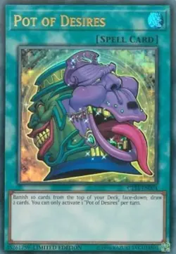 Yugioh-Pot of Desires-Ultra Rare-Limited Edition-CT14 EN004 (LP) - Image 1