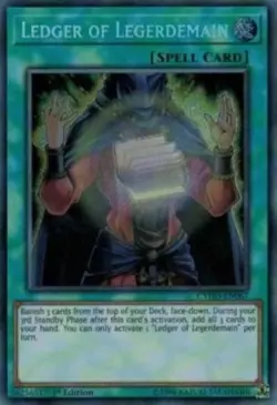 Yugioh-Ledger of Legerdemain-Secret Rare-1st Edition-CYHO EN067 (NM) - Image 1