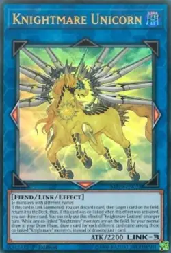 Yugioh-Knightmare Unicorn-Ultra Rare-1st Edition-MP19 EN028 (LP) - Image 1