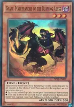 Yugioh-Graff, Malebranche Of The Burning Abyss-Super Rare-UNL-AP08 EN007 (LP) - Image 1