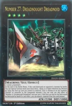 Yugioh-Number 27: Dreadnought Dreadnoid-Ultra Rare-1st Edition-DUOV EN083 (LP) - Image 1