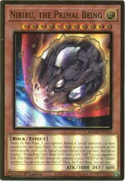 Yugioh-Nibiru, The Primal Being-Gold Rare-1st Edition-MAGO EN019 (LP) - Image 1