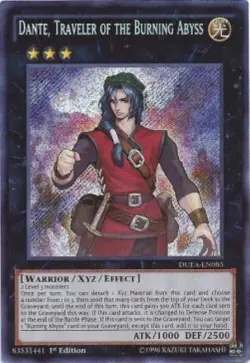 Yugioh-Dante, Traveler of the Burning Abyss-Secret-Mixed Editions-DUEA EN085 LP - Image 1
