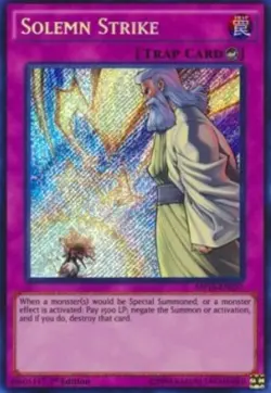 Yugioh Solemn Strike-Secret Rare-1st Edition-MP16 EN231 (LP) - Image 1