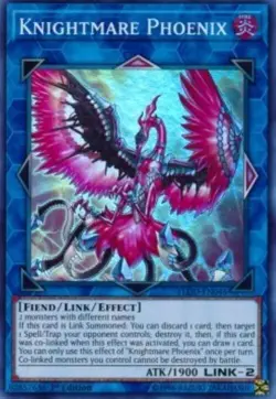 Yugioh-Knightmare Phoenix-Super Rare-1st Edition-FLOD EN046 (LP) - Image 1