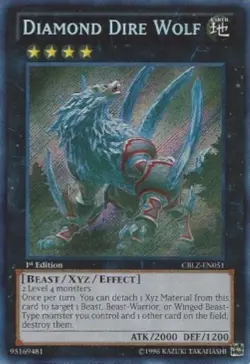 Yugioh-Diamond Dire Wolf-Secret Rare-Mixed Editions-CBLZ EN051 (NM) - Image 1