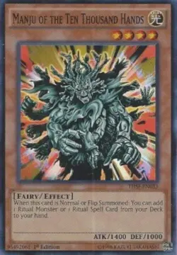 Yugioh-Manju of the Ten Thousand Hands-Super Rare-1st Edition-THSF EN033 (LP) - Image 1