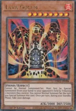 Yugioh-Lava Golem-Ultra Rare-1st Edition-HAC1 EN008 (LP) - Image 1