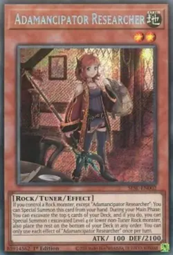 Yugioh-Adamancipator Researcher-Secret Rare-1st Edition-SESL EN002 (LP) - Image 1