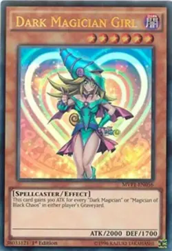 Yugioh-Dark Magician Girl-Ultra Rare-1st Edition-MVP1 EN056 (LP) - Image 1