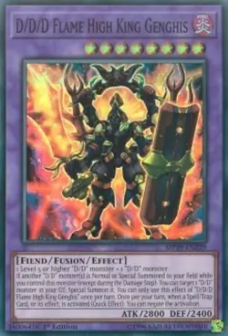 Yugioh-D/D/D Flame High King Genghis-Super-1st-MP19 EN229 (LP) - Image 1
