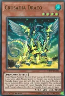 Yugioh-Crusadia Draco-Super Rare-1st Edition-MP19 EN080 (LP) - Image 1