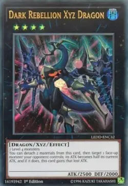 Yugioh-Dark Rebellion Xyz Dragon-Ultra Rare-1st Edition-LEDD ENC32 (LP) - Image 1