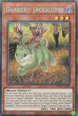 Yugioh-Danger! Jackalope-Secret Rare-1st Edition-BLAR EN088 (NM) - Image 1