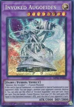 Yugioh-Invoked Augoeides-Secret Rare-1st Edition-MP21 EN064 (LP) - Image 1