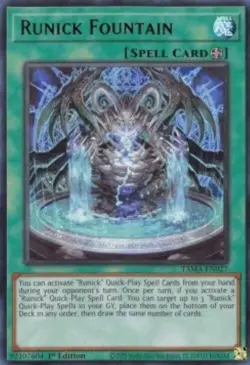 Yugioh-Runick Fountain-Ultra Rare-1st Edition-TAMA EN027 (NM) - Image 1