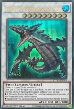 Yugioh-Ravenous Crocdragon Archethys-Ultra Rare-1st Edition-ETCO EN043 (LP) - Image 1