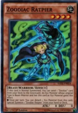 Yugioh-Zoodiac Ratpier-Super Rare-1st Edition-RATE EN014 (LP) - Image 1