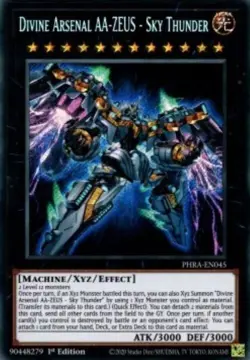 Yugioh-Divine Arsenal AA-Zeus - Sky Thunder-Secret Rare-1st Ed-PHRA EN045 (NM) - Image 1