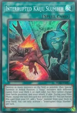 Yugioh-Interrupted Kaiju Slumber-Secret Rare-1st Edition-BLHR EN087 (LP) - Image 1