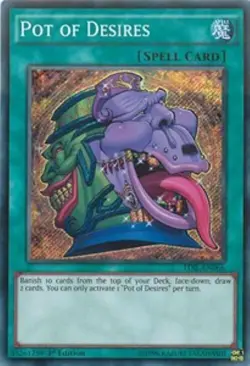 Yugioh-Pot of Desires-Secret Rare-1st Edition-TDIL EN066 (LP) - Image 1