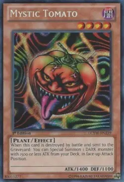 Yugioh-Mystic Tomato-Secret Rare-1st Edition-LCYW EN239 (LP) - Image 1