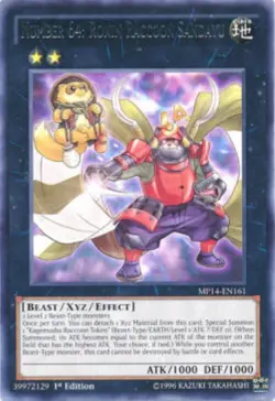 Yugioh-Number 64: Ronin Raccoon Sandayu-Rare-1st Edition-MP14 EN161 (LP) - Image 1