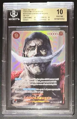 ONE PIECE BGS 10 EDWARD. NEWGATE OP02-004 KINGDOMS OF INTRIGUE ENGLISH 2023! - Image 1