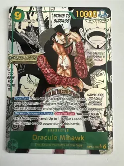 Dracule Mihawk MANGA !!! OP14-119 SEC Alt Art - The Azure Sea’s Seven ENG - Image 1