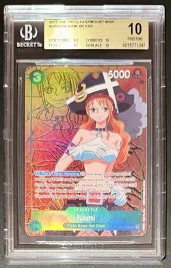 ONE PIECE BGS 10 NAMI OP02-036 PARAMOUNT WAR ENGLISH 2023! - Image 1