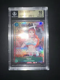 ONE PIECE BGS 10 NAMI OP02-036 PARAMOUNT WAR ENGLISH 2023! - Image 2