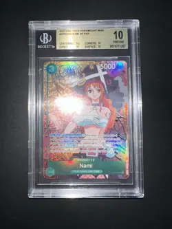 ONE PIECE BGS 10 NAMI OP02-036 PARAMOUNT WAR ENGLISH 2023! - Image 5